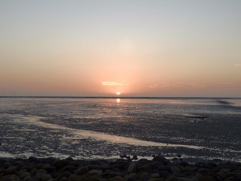 美麗的夕陽出現了