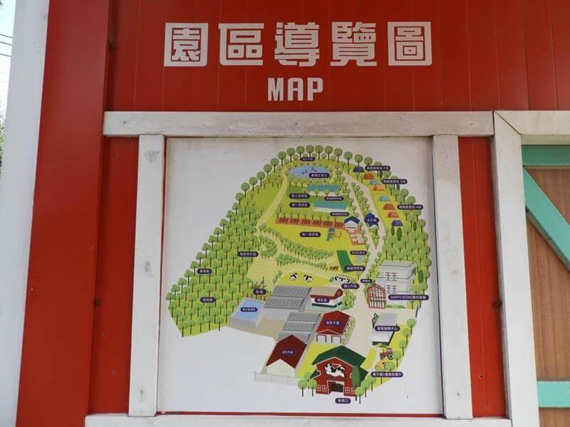 四方鮮乳牧場的園區配置圖