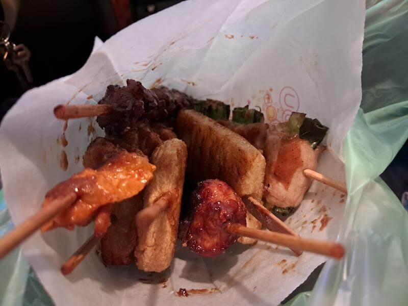 剛拿到的牠串串燒