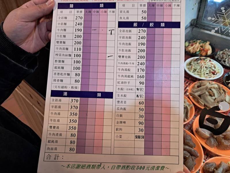 川都香牛肉麵（青昇店）菜單 2025